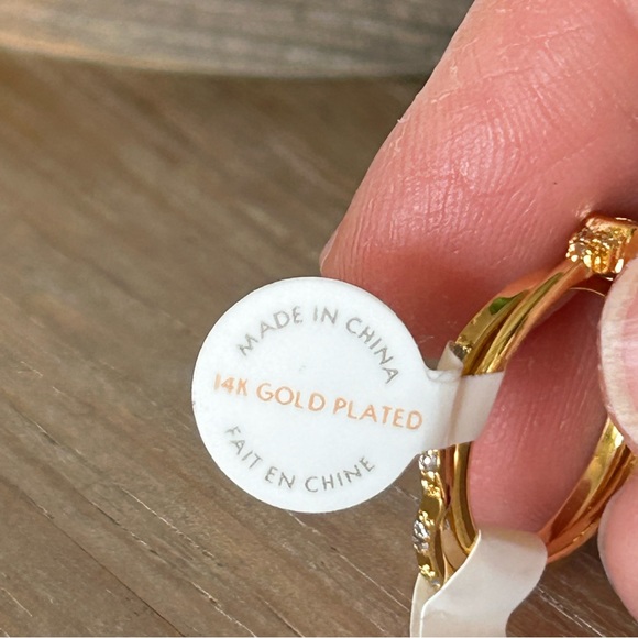 Anthropologie Hexagonal Crystal Ring Set✨ - Picture 4 of 11